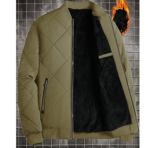 Venta caliente estilo de moda cálido diseño personalizado con capucha de nailon acolchado con lana interior chaquetas de invierno para hombres - Product Image 4