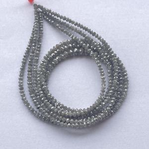 Cuentas Redondas Facetadas de Diamante Gris Natural de 2 mm, 3 mm, 4 mm, Certificadas por IGI para la Fabricación de Joyas, Precio de Fábrica, Venta al por Mayor - Product Image 4