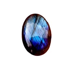 Piedra Preciosa Suelta de Labradorita Natural de Alta Calidad, 3 Piezas, Cabujón Ovalado Azul Fuego, Certificada por Terceros, Hecha a Mano - Product Image 1