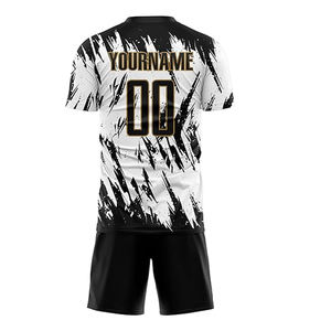 Impression sérigraphique de qualité personnalisée, 100% polyester, séchage rapide, respirant, vêtements de football, découpe automatisée, chemises pour adultes, football - Product Image 3