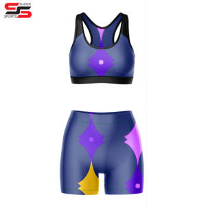 2026 Sublimation imprimer taille haute Fitness Gym Sport soutien-gorge et short ensemble d'entraînement femmes vêtements ensembles d'entraînement - Product Image 1