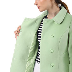 ผ้าขนสัตว์วัสดุร้อนขายโลโก้ที่กำหนดเองพิมพ์น้ำหนักเบาการออกแบบที่ดีที่สุด2022ผู้หญิงยาวเสื้อสีทึบ - Product Image 6