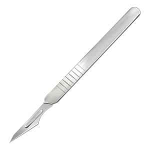 Manche de scalpel chirurgical dentaire en acier inoxydable de haute qualité couteau rond à micro-lames de qualité à vendre Source d'alimentation manuelle - Product Image 1