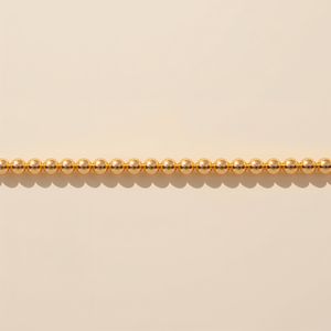Collar de Cadena de Bolas de Oro Amarillo Macizo de 14K, Estilo Lujoso, Joyería Fina de Oro, Suministro OEM - Product Image 1