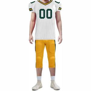 Conjunto de Uniforme de Fútbol Americano Sublimado Personalizado de Alta Calidad, Transpirable, Camiseta de Manga Corta y Pantalones de Poliéster - Product Image 4