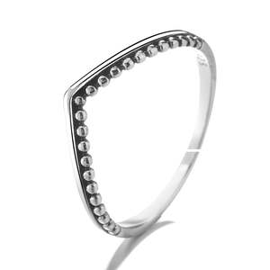 Anello Chevron Regolabile in Argento Sterling con Tecnica Millgrain, Intarsio in Pietra Naturale, Placcato in Rodio, Certificato IGI per Uso Quotidiano - Product Image 1