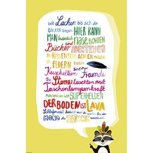 Póster con Reglas para la Habitación de los Niños, Impreso en Papel de 170g, Decoración para Bebés y Niños - Product Image 1