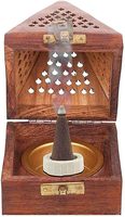 Porte-encens en noyer pour bâtonnets, brûleur d'encens rond en bois, plateau artisanal, arôme naturel, design minimaliste