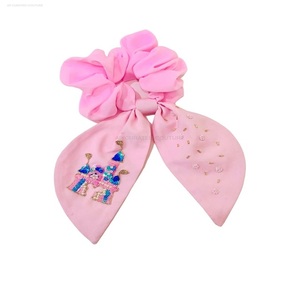 Moda personalizada indio bordado a mano semilla cuentas Scrunchies Chic accesorio para el cabello con cuentas Scrunchies - Product Image 3