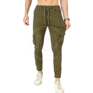 Pantalones de chándal para hombre de alta calidad del fabricante, nuevo estilo informal, diseño de etiqueta privada personalizada, cintura media elástica, teñido liso - Product Image 4
