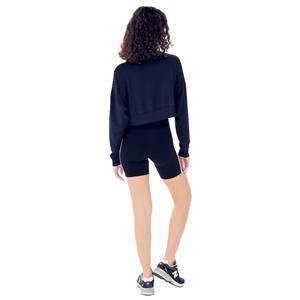 Sudadera corta transpirable de cuello redondo para mujer, Otoño Invierno, logotipo personalizado frontal, respetuoso con el medio ambiente, a prueba de viento, de talla grande, Jersey holgado - Product Image 6
