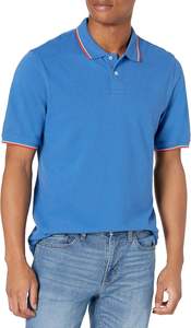 Polos pour hommes de grande taille les plus vendus polyester respirant 100% coton logo personnalisé lettre lavée imprimé design - Product Image 5