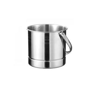 Seau à glace en acier inoxydable de qualité supérieure avec poignée et pinces, double paroi isolée, garde la glace congelée, idéal pour les bars et les fêtes - Product Image 3