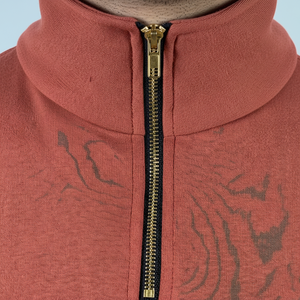 High Quality <b>Men's</b> <b>1</b>/<b>4</b> Quarter <b>Zip</b> <b>Fleece</b> Sweatshirt with Stand Collar Embroidered Pullover for Winter basics Sweatshirt - Product Image 6