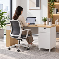 Bureau d'ordinateur compact ergonomique avec bordure de couleur unie de 2,0 mm pour petit bureau d'angle