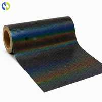 Rouleau de vinyle holographique thermocollant pour la décoration de vêtements, film HTV irisé pour t-shirts, sacs, casquettes
