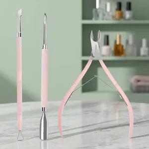 MORGANS INDUSTRIES Professional Stainless Steel Cuticle Nipper Sharp Blades Wide Jaw Opening Durable Toenail Pink Handle Nails - Product Image 3