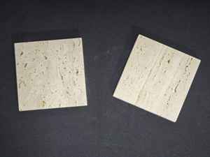 Posavasos de travertino hecho a mano elegancia atemporal en cada detalle conjunto de dos posavasos de mármol de lujo decoración del hogar - Product Image 4
