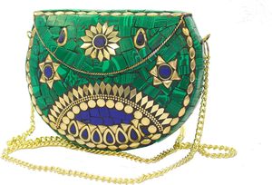 Bolso de Mano Moderno y Elegante con Mosaico, Diseño Artístico Hecho a Mano, Incrustaciones Decorativas, Colección Nupcial, Colores Personalizables - Product Image 3
