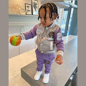 Nueva llegada personalizable Letterman chico chaqueta Premium clásico botón niños Vintage béisbol personalizado Varsity chaqueta parches personalizados - Product Image 6