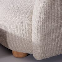 Ensemble de canapé modulable et extensible en bois élégant à deux places avec tissu confortable pour salon ou chambre à coucher pour villas
