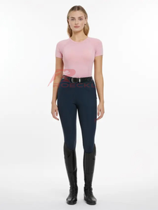 Top de equitación para mujer al por mayor, tejido elástico ligero de primera calidad, transpirable, de secado rápido, que absorbe la humedad, ecuestre elegante - Product Image 6