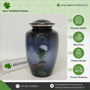 Urnas de recuerdo de cremación de aluminio para adultos de diseño moderno de alta demanda Último stock Venta de llegada para cenizas humanas Suministros funerarios - Product Image 6