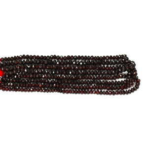 ลูกปัดโกเมนแดงธรรมชาติทรงรอนเดลเหลี่ยมเพชรพลอย (6-7 มม.) - Product Image 5