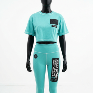 High Quality 190 GSM Polyester Spandex Women T Shirt And Legging Suit Rust <b>Maroon</b> Abstract Print Screen Logo Women's Sets - Product Image 1