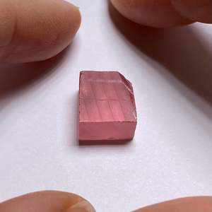 Zafiro Padparadscha Natural Suelto, Corte Esmeralda, 8mm, Gema Rosa Claro - Product Image 1