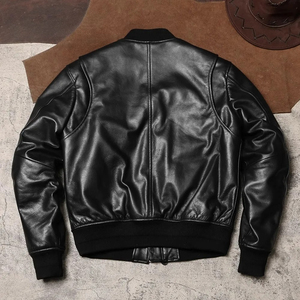 Ofertas Destacadas en Equipamiento de Carreras, Chaqueta de Motociclista de Cuero Genuino para Hombre con Protección para Codos y Rodillas - Product Image 4