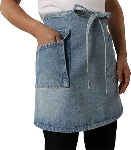 Customized Design <b>Denim</b> Waist <b>Apron</b> Acid Washed With Pockets for Women Barber <b>Apron</b> - Product Image 3