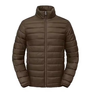 Chaqueta acolchada de invierno personalizada para hombre, sin capucha, Con cremallera larga y cálida, estilo callejero, chaquetas acolchadas de alta calidad - Product Image 1