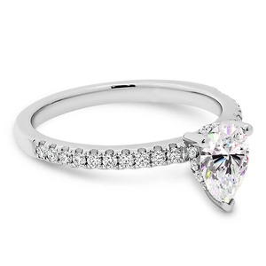 Hermoso anillo de compromiso de diamante cultivado en laboratorio con corte de pera de plata esterlina, joyería personalizada de corte excelente, el mejor regalo para tu futura esposa - Product Image 4