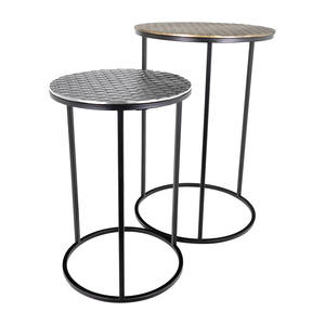 Hot Selling Antique Aluminum Top Side <b>Table</b> With Metal Legs <b>Round</b> Furniture for <b>Living</b> <b>Room</b> or Bedroom Furniture - Product Image 1