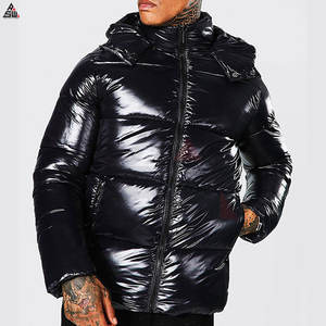 Best Selling New Men's Winter Canvas <b>Thin</b> <b>Puffer</b> <b>Jacket</b> with Front Logo Lightweight & Warm - Product Image 4