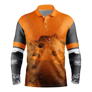 Sublimación Impresión Secado rápido Poliéster Rendimiento Multy color Pesca Jersey Venta a granel Cantidad 2024 - Product Image 4