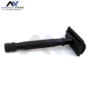 Maquinilla de Afeitar de Seguridad Profesional de Doble Hoja con Mango Largo, Maquinilla de Afeitar de Seguridad para Hombre con Acabado Negro, Maquinilla de Afeitar de Seguridad para Barbería - Product Image 6