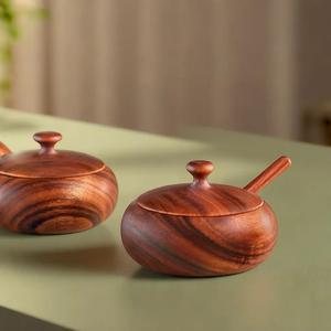 Tazón de condimentos de Diseño Artesanal de calidad superior con tapa y cuchara para ocasiones de fiesta para exportar desde la India - Product Image 3