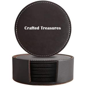 Ensemble de 8 sous-verres en bois d'acacia de bonne qualité fabriqués à la main avec logo personnalisé Fabrication de sous-verres en bois d'acacia - Product Image 4