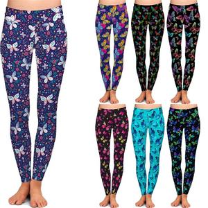 Leggings de yoga taille élastique impression par sublimation confortable séchage rapide Leggings de fitness élégants pour femmes vente en gros - Product Image 5