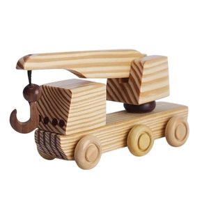 Grúa pequeña de madera de pino hecha a mano, arte decorativo, decoración rústica para el hogar, acento hecho a mano, granja - Product Image 5