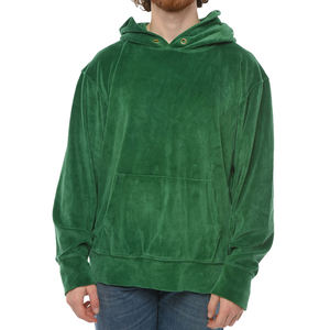Sudadera con Capucha de Primera Calidad, Color Verde Esmeralda, Corte Clásico y Relajado, Algodón y Poliéster, Bolsillo Frontal con Parche, Terciopelo Frontal - Product Image 5