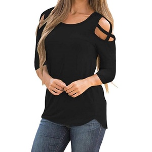 New Arrival New Design Custom Logo Good Quality t Shirts & <b>Tights</b> for Women Stylish Turtle Neck Sweatshirt Ladies on Discount - Product Image 5