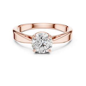 Anillo de Diamante Redondo Cultivado en Laboratorio en Oro Blanco de 14K para Mujer |   Anillo de Uso Diario |   Diamante Cultivado Nuevo - Product Image 2
