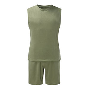 Nuevo chándal de verano de secado rápido para hombre, conjunto de chándal estampado informal transpirable para exteriores, atractivo Color sólido de secado rápido - Product Image 6