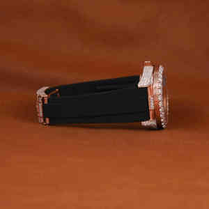 Reloj Elegante de Hip Hop con Diamantes de Moissanita para Hombre, Correa de Cuero, Resistente al Agua, Esfera de Cristal Analógica - Product Image 4