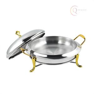 Plat à réchaud classique en acier inoxydable de qualité supérieure pour la restauration et les banquets |   Chauffe-plats fiable pour usage professionnel - Product Image 2