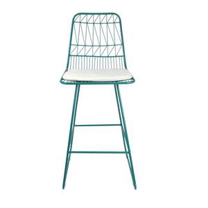 Silla de Bar Alta Moderna de Lujo con Tapicería Acolchada de Felpa y Estructura Metálica Resistente para el Hogar y Bares - Product Image 5