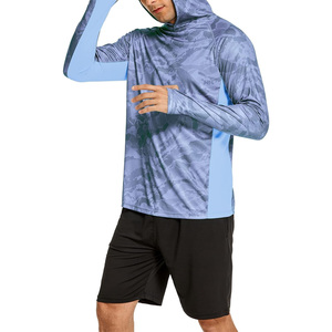 Chemises à capuche de pêche personnalisées pour hommes avec manches longues tissu respirant conception OEM pour la marque et les événements d'équipe de vêtements de sport en plein air - Product Image 2